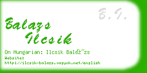 balazs ilcsik business card